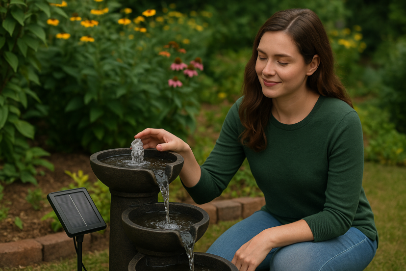 solar fountains for gardens