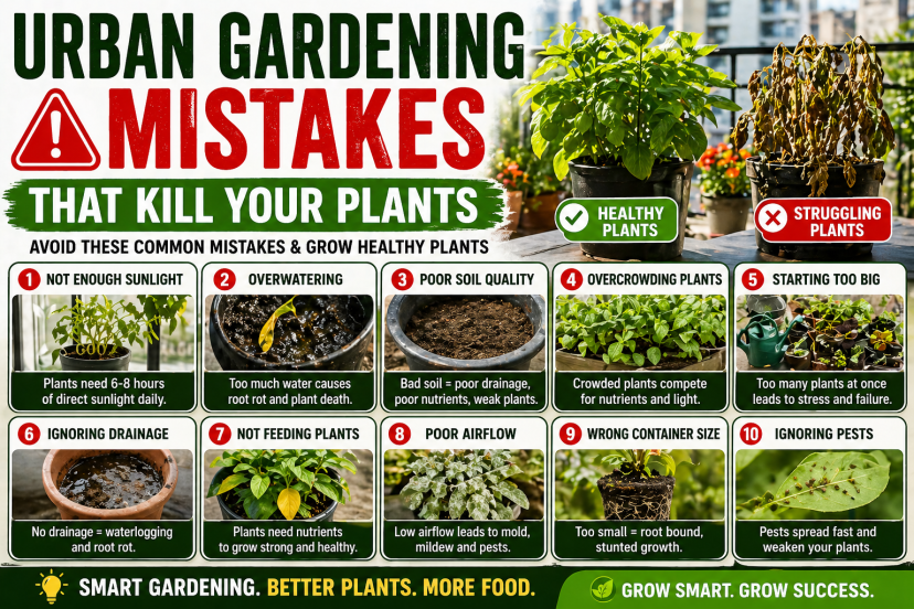 urban gardening mistakes