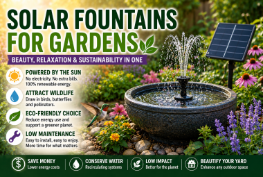 solar fountains for gardens