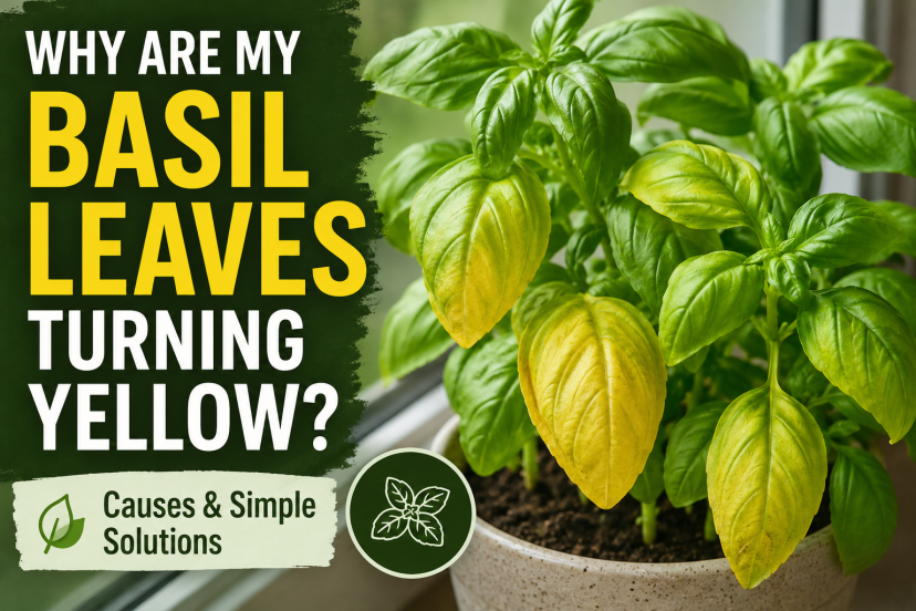 why are my basil leaves turning yellow