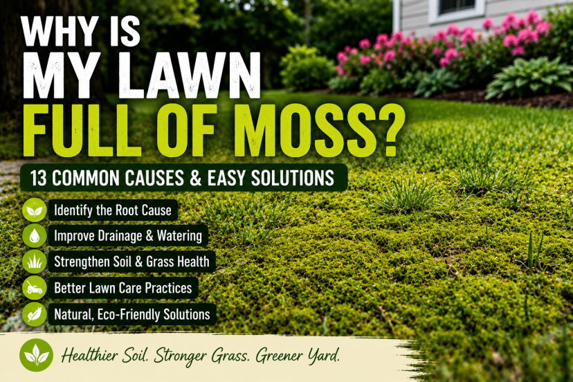 why is moss growing in my lawn