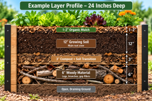 Example Layering A 4×4-Foot Raised Bed