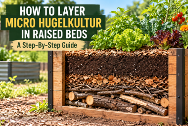 how to layer micro hugelkultur in raised beds